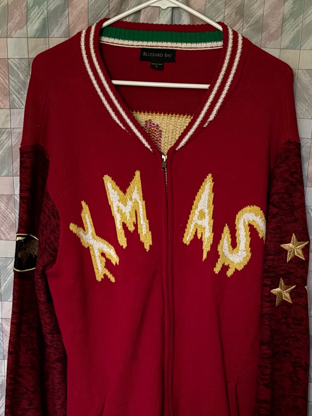 Blizzard Bay Santa World Tour Zip Sweater Jacket L